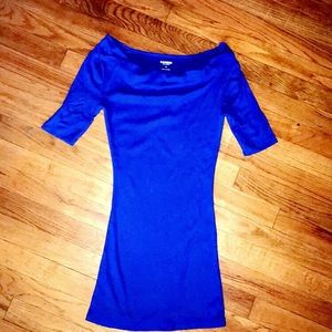 Blue Long Length Shirt from Express